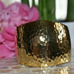 Gold cuff bracelet